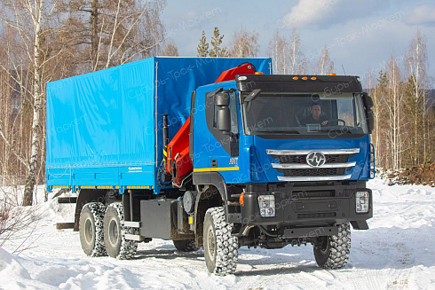 Бортовой-тентованный автомобиль AMT 632944 с КМУ ИМ-150