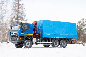Бортовой-тентованный автомобиль AMT 632944 с КМУ ИМ-150